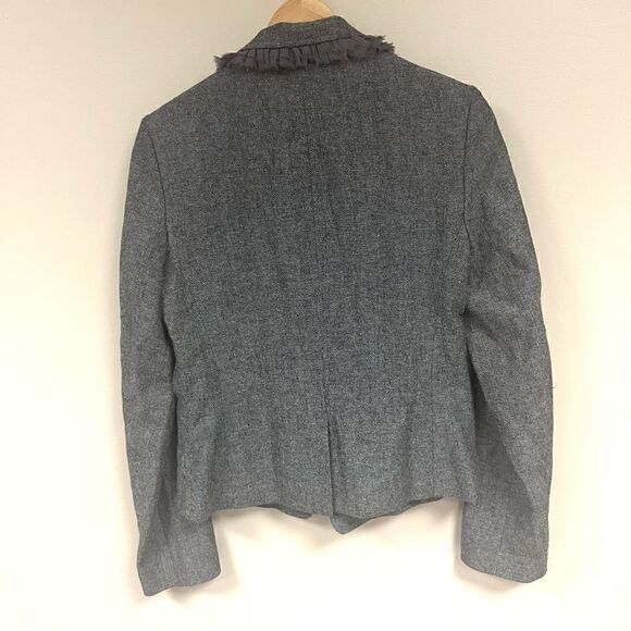 Banana Republic wool blend herringbone blazer sz8 - Picture 5 of 7